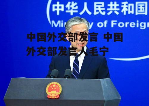 中国外交部发言 中国外交部发言人毛宁