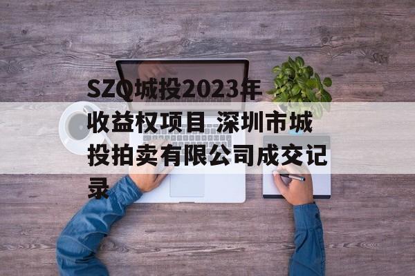 SZQ城投2023年收益权项目 深圳市城投拍卖有限公司成交记录